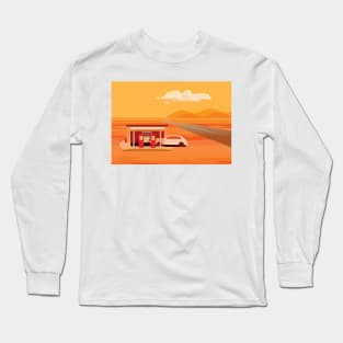 Old Gas Station in Tonapah Long Sleeve T-Shirt